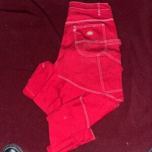 Dickies Women’s Bright Red Carpenter Jeans with Utility Pocket